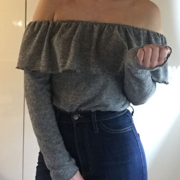 Zara Tops - Zara Gray Bodysuit